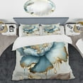 thumbnail image 2 of Designart "Elegant Blue Blossom III" Flowers Bedding Covert Set - Traditional Blue Floral Bed Set With 2 Shams, 2 of 6