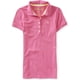 thumbnail image 1 of Aeropostale A87 - Polo de 5 botones para mujer, color rosa, XS, 1 of 1