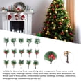 thumbnail image 3 of Ramas De Bayas De Acebo De Navidad, Agujas De Pino De Bayas De Acebo De Navidad Festivas De Plástico, 15 Piezas Para Bodas, 3 of 7