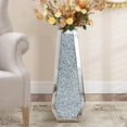 thumbnail image 7 of 30" Tall Crushed Diamond Floor Vase, Silver Large Vases for Decor Living Room, Crystal Mirrored Home Decor Vases for Dried Flower, 7 of 7
