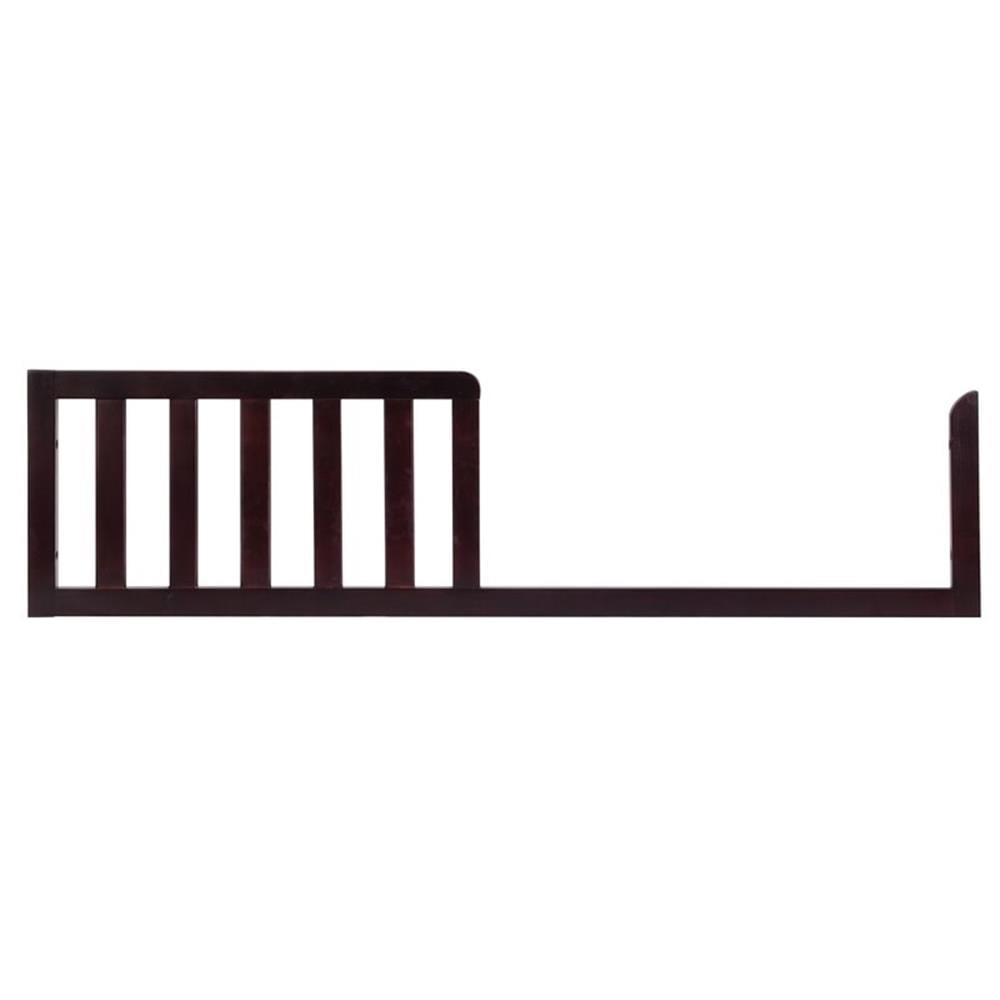 Pemberly Row Contemporary Toddler Bed Guardrail in Espresso Finish