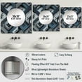 thumbnail image 4 of Designart "Symmetric Grey Concrete Geometry" 0 Grey Large Square Mirror - Square Bedroom Mirror Printed Wall Decor - Modern Square Printed Wall Mirror Art, 4 of 5