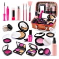 thumbnail image 3 of BYTEWAR Kids Pretend Play Makeup Kit Realistic Fake Cosmetic Play Set 21 Pieces with Portable Case, 3 of 7