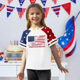 thumbnail image 5 of Abcomgle Girls Tshirts Raglan Short Sleeve Patriotic Shirts 4th Of July Tshirt Crewneck America Flag Print T Shirt Independent Day Tops, 5 of 5