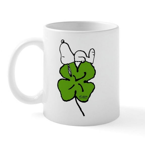 CafePress - Snoopy And Clover - 11 oz Ceramic Mug - Novelty Coffee Tea Cup