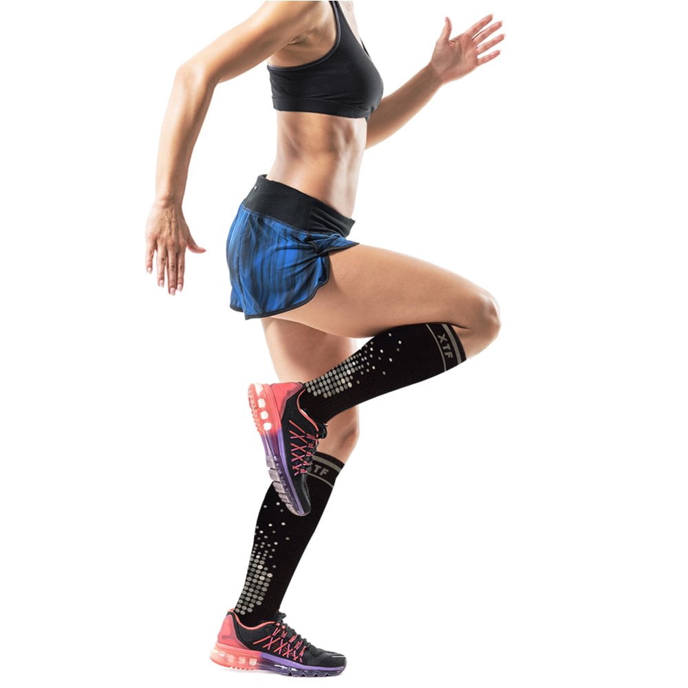 XTF High-Intensity Run+ Sports Knee-High Compression Socks (3-Pairs or 6-Pairs)
