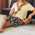 thumbnail image 4 of Daiia Colorful Pineapples1 Mens Woven Stretch Pajama Short,Short Pajama Pants-Medium, 4 of 9