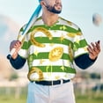 thumbnail image 6 of Balery Watercolor St Patrick Day Baseball Jersey for Men Casual Button Down Shirts Short Sleeve Active Team Sports Uniform-Small, 6 of 9