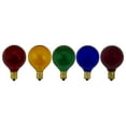 thumbnail image 2 of Pack of 5 Transparent Multi-Color G40 Globe Christmas Replacement Light Bulbs 2", 2 of 2