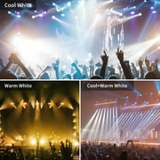 100W Stage Light Warm White & Cool White, COB Par Light LED Stage Spotlight DMX DJ Lights Par Light Strobe Light for Church Concert Photo Studio Wedding Live Show
