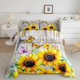 thumbnail image 2 of Homewish Teens Watercolor Sunflower Bedding Comforter Set, Rustic Farmhouse Cabin Twin Comforter Sets, Kawaii Butterfly Bedding Set, Luxury Bedroom Decor, 2-Piece, 2 of 8