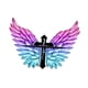thumbnail image 2 of Colorido Ala de ángel Cross Decoración de la pared de madera Regalo decorativo Regalo colgante Adorno para el balcón del dormitorio Ventana de oficina, 2 of 7