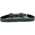 thumbnail image 2 of Mirage Pet Preppy Stripes Nylon Dog Collar with classic buckles 3/8" Light Blue/Khaki Size 12, 2 of 2