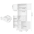 thumbnail image 3 of Homfa 72”H Pantry with Frosted Glass Doors, Buffet Hutch Cabinet with Shelves and Drawers for Kitchen Dining Room, White, 3 of 7