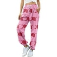thumbnail image 2 of Valentines Day Women's Sweatpants Petite Length Pockets Pants Casual Workout Athletic Joggers Drawstring Waist Sweat Pants, 2 of 5