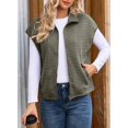 thumbnail image 3 of Chaleco Dokotoo para mujer, otoño 2025, cuello vuelto, con cremallera, 3 of 6