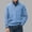 Blue, variant on Mens Quarter-Zip Pullover Sweater Half Stand Up Collar Long Sleeve Sweatshirts Casual Dress Sweater Polo Shirt Workout Golf Outdoor Gym Shirts Tops