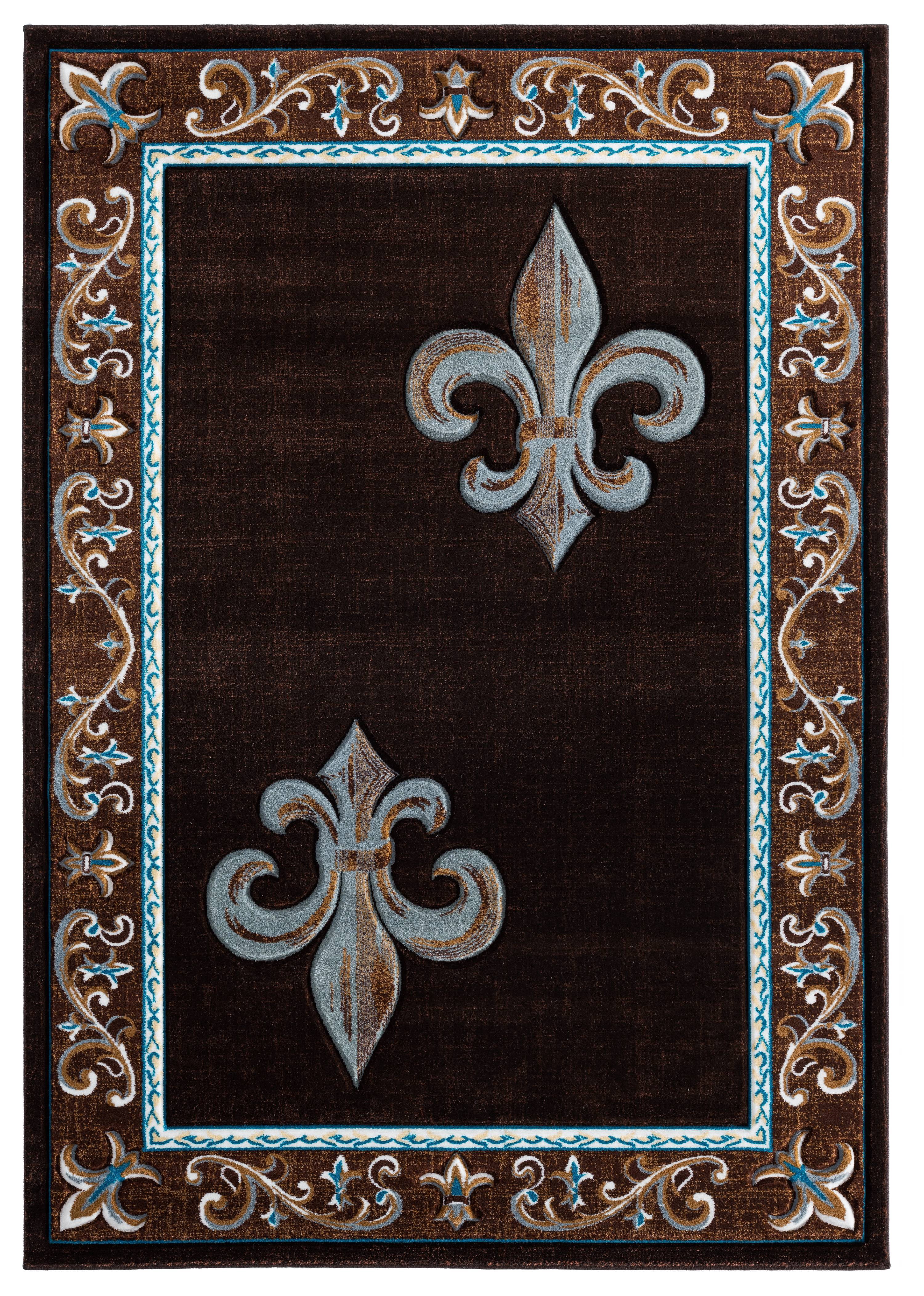 United Weavers Drachma Peleus Transitional Border Area Rug, Brown, 5'3" x 7'6"