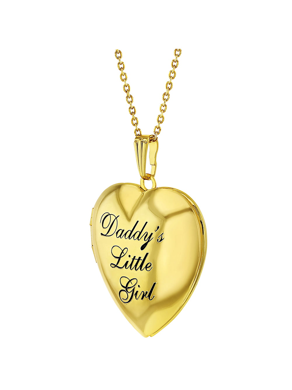 Little Girls Gold Heart Locket Necklace Jewelry Set – Sweet Romance Jewelry