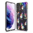thumbnail image 3 of MUNDAZE Samsung Galaxy S21 Ultra Shockproof Clear Hybrid Protective Phone Case Water Painting Colorful Splash Gnomes Cover, 3 of 5