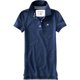 thumbnail image 1 of Aeropostale Womens Uniform A87 3 Button Polo Shirt, Azul, X-Small, 1 of 1