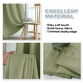 thumbnail image 4 of OVZME Sage Green Small Window Curtains for Bedroom 54 inch Long, 2 Panels Set, Solid Thermal Insulated Energy Saving Blackout Curtains, W40 x L54 inch, Sage Green, 4 of 8