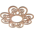 thumbnail image 2 of 18"OD x 6 1/8"ID x 1/4"T Cohen Wood Fretwork Pierced Ceiling Medallion, Cherry, 2 of 3