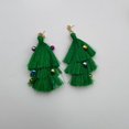 thumbnail image 1 of Serie navideña Pendientes de cabeza de ciervo con campana Pendientes de árbol de Navidad Joyas de cuerno, 1 of 1