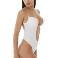thumbnail image 2 of Defitshape Women's Backless Body Shapewear Seamless U Plunge Bodysuit Bridal Thong Shaper White 34 fit 34C/34D, 2 of 5