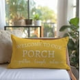thumbnail image 3 of Welcome to Our Porch Stay Awhile Blue Farmhouse Decorative Throw Pillow Covers 18x18 Set of 2 Outdoor Porch Pillows Holiday Decorations Cushion Cases for Home Couch Front Porch Patio Decor, 3 of 6