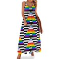 thumbnail image 1 of Vestido sin mangas con la bandera del orgullo de Newlusive Ally, vestidos de noche para mujer , vestidos para ocasiones oficiales, 1 of 7