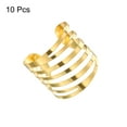 thumbnail image 3 of 12 piezas de anillos de servilleta de metal en forma de onda diagonal para cena, 3 of 6