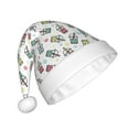 thumbnail image 2 of Salouo Milk Tea2 for Adult Christmas Hat Xmas Holiday Hat Santa Hat for Women & Men Festive Headwear Accessories Fit for Christmas/ New Year/Holiday/Party,1PC, 2 of 6