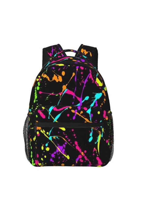 Paint Backpack, a Stylish and Functional Choice for Both Men and Women, is the Perfect Basic Bookbag for College, Work, or Travel 15.7in