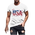 thumbnail image 3 of Vetsdori July 4th Tshirts for men Independence Day American Flag Pullover Casual Red White and Blue,Short Sleeve Patriotic Summer Mens Tops, 3 of 6
