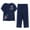 Navy, variant on ICHUANYI Womens Summer Casual 2 Piece Suit Short Sleeve Round Neck Shirt Pants Pajamas Set Cotton Suit Comfortable Breathable Sets