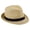 Khaki, variant on Women's Straw Fedora Hat Vintage Fedora with Brim 1920s Classic Men's Retro Panama Hat Sun Protection Beach Khaki One Size
