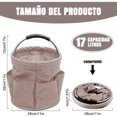 thumbnail image 2 of Canastas Organizadoras Para Artículos De Limpieza, Canasta Picnic 17L, Cestas Organizadoras De Tela Oxford Con 6 Bolsillos Exteriores y Asas, Adecuada del Hogar, Jardín, Picnic, Playa (Caqui), 2 of 4