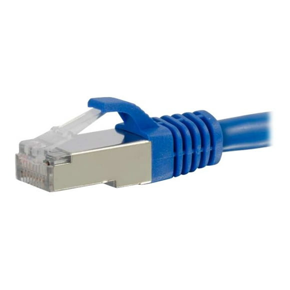 C2G Ethernet CAT 6 (STP) Cat6 Câble de Raccordement Réseau Blindé de 8 Pi - Bleu - Câble de Raccordement - RJ-45 (M) à RJ-45 (M) - Paire Torsadée Blindée Blindée de 8 Pi (SSTP) - - Moulée, Sans Accrochage, Échouée - Bleue
