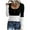 Black-35, variant on STETMN Women's Ribbed Knit Tight Sweater Casual Button Ruched Tops Slim Fit Color Block Shirts