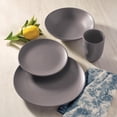 thumbnail image 2 of Oxford Unni Solids, Rain Cloud Stoneware 16 Piece Dinnerware, Set Service for 4, 2 of 6