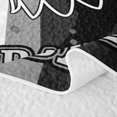 thumbnail image 5 of Feelyou Monochrome Basketball Twin Quilt Set for Boys, Athlete Silhouette Sport Twin Coverlet Set, 2-Piece, 5 of 7