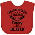 thumbnail image 3 of Inktastic Handpicked for Earth by My Pappy in Heaven with Angel Wings Boys or Girls Baby Bib, 3 of 4