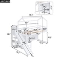 thumbnail image 3 of Twin Size House Loft Bed with Storage Shelves and Light, Wood Kids Loft Bed with Slide and Storage, Twin Playhouse Bed with Climbing Ramp, for Boys, Girls, No Box Spring Required, White, 3 of 9
