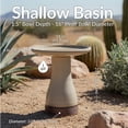 thumbnail image 6 of Sunnydaze Duo-Tone Freestanding Ceramic Outdoor Bird Bath, UV-Resistant Yam Finish, 6 of 14
