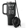 thumbnail image 1 of Engraved 40 oz Tumbler With Handle Straw Lid - Christmas Gifts For Dad & Valentines Day Gifts for Husband, Him - Fathers Day, Birthday Gifts for Father, Dad, Grandpa, Papa from Daughter, Son, 1 of 6