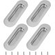 thumbnail image 1 of Set of 4 Stainless Steel Oval Entrance Handles, Oval Sliding Door Handles, Shell, for Sliding Doors, Windows, Cabinets, Kitchen Doors, 1 of 5