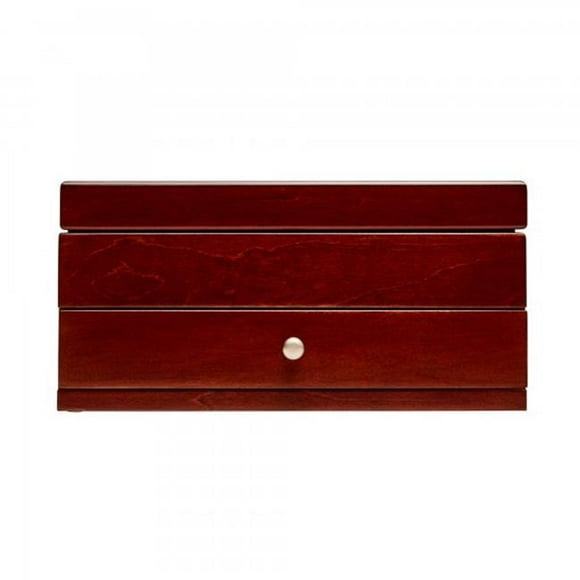 Mele & Co 00741S18 Brynn Wooden Jewelry Box with Florentine Marquetry Motif in Walnut Finish