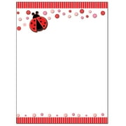 Ladybug Theme Letterhead Stationery - 60 Sheets Per stationery Pack - B6515