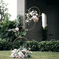 thumbnail image 3 of Balsa Circle 5 feet Gold Metal Hoops Pillar Stand Backdrop Decoration Wedding Party Catering, 3 of 8